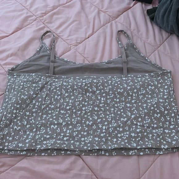 Brown floral crop top - Picture 3 of 4